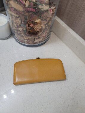 Hobo International Lauren Double Clutch Kiss Lock Wallet Yellow